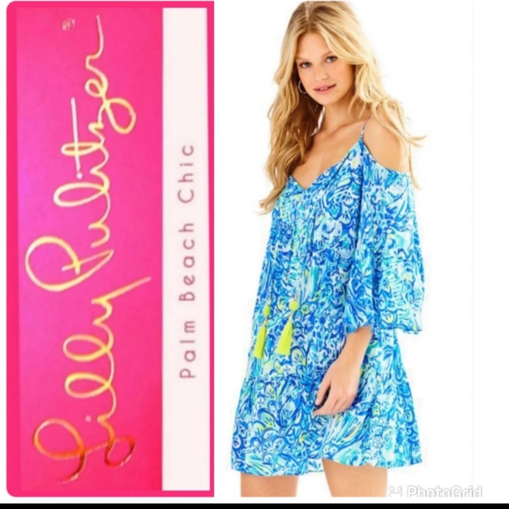 🌸Lilly Pulitzer Alanna Dress in Blue Crush • L
